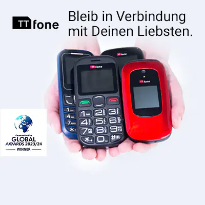 TTfone - einfache Handys für Senioren